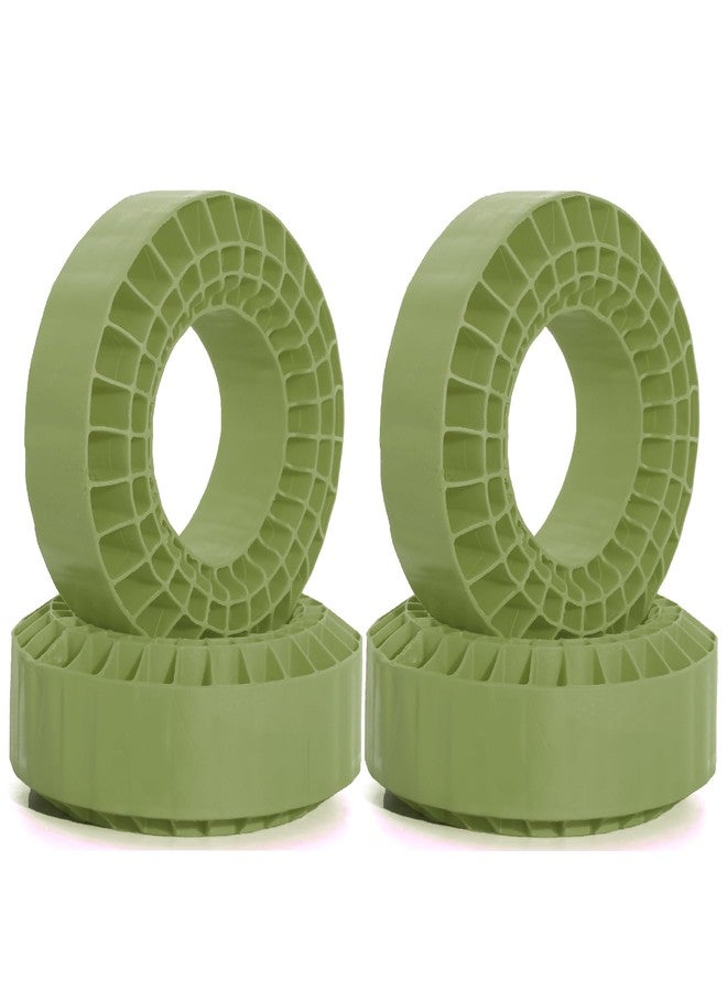 Chanjorlin 1.9 RC Silicone Rubber Insert Foam Soft waterproof 108x42mm Fit 118-122mm 1/10 Crawler Wheels Tires For 1:10 Crawler Car Traxxas TRX4 Axial SCX10 Capra RXB10 RC4WD D90 TF2 Gen8 4PCS (Green) - Image 1